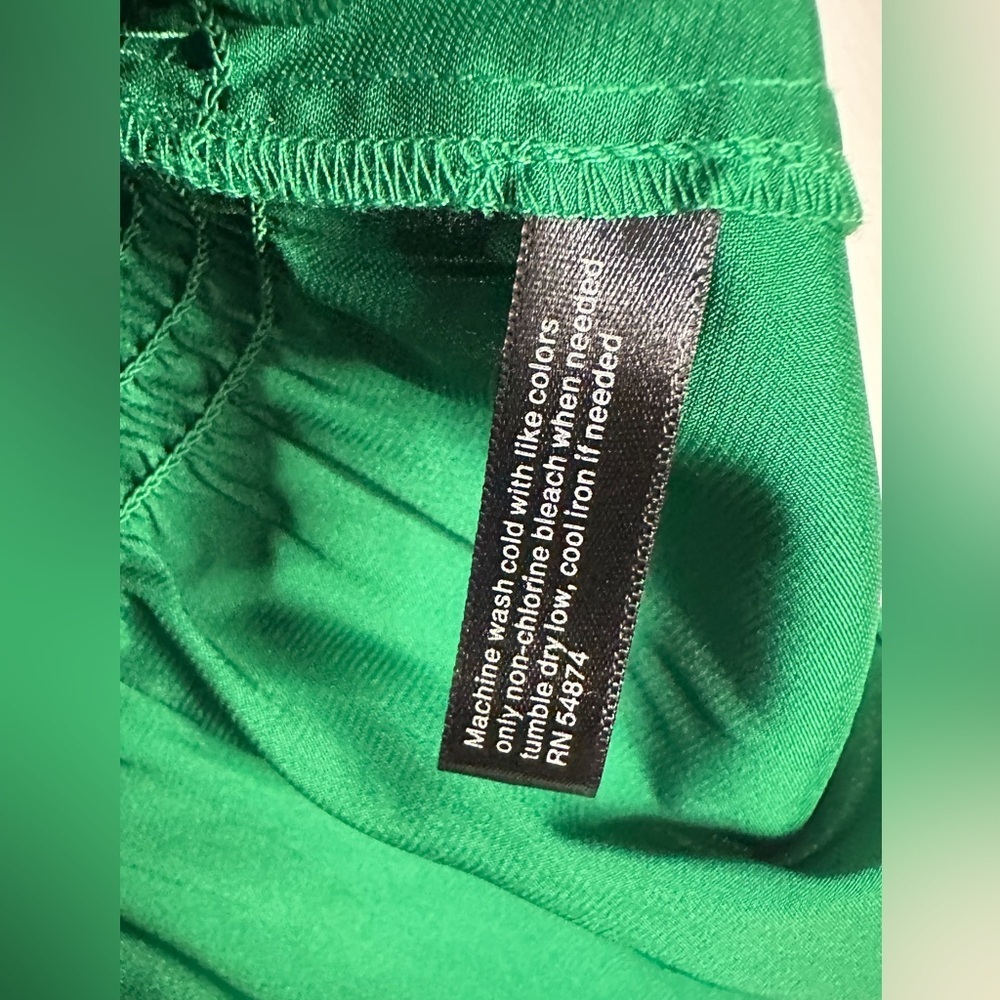 The Limited Emerald Green Gathered Peplum Cami Tank Top Smocked Waist Small - Picture 4 of 6